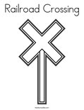 Railroad Crossing Coloring Page
