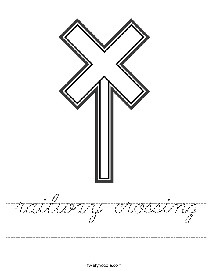 railway crossing Worksheet