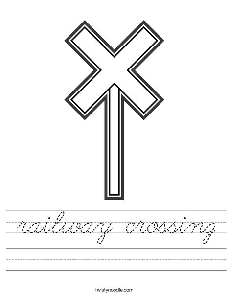 Train Crossing Worksheet