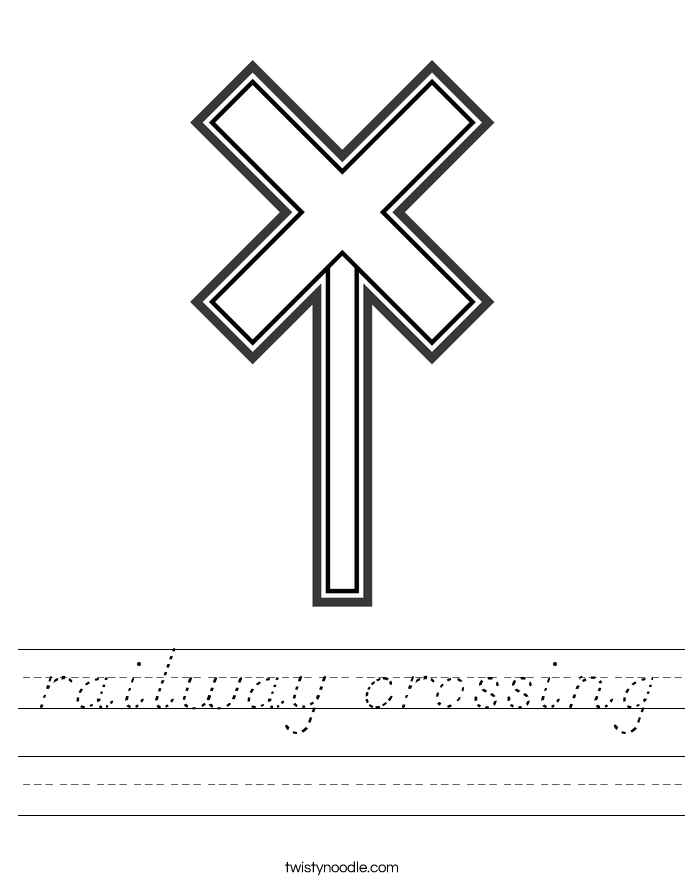 railway crossing Worksheet