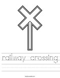 railway crossing Worksheet