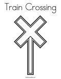 Train CrossingColoring Page