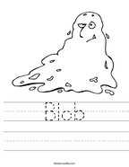 Blob Handwriting Sheet