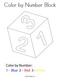 Color by Number Block Coloring Page