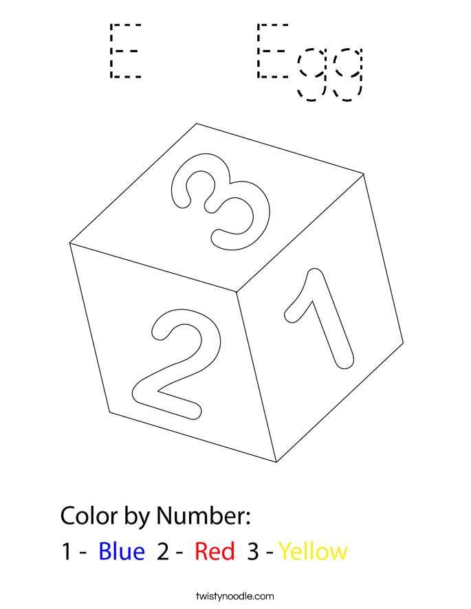 E   Egg Coloring Page