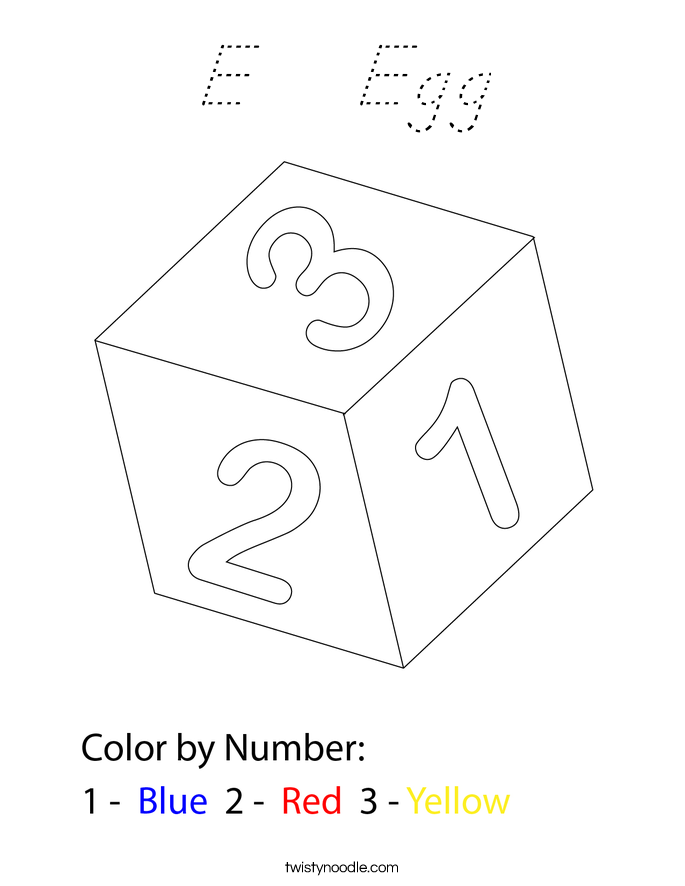 E   Egg Coloring Page