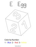 E   Egg Coloring Page