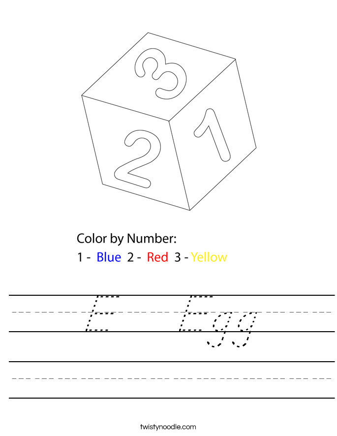 E   Egg Worksheet