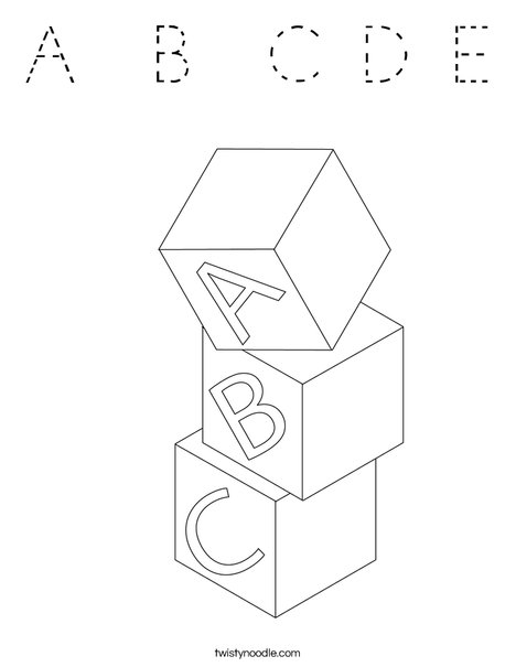 Blocks Coloring Page