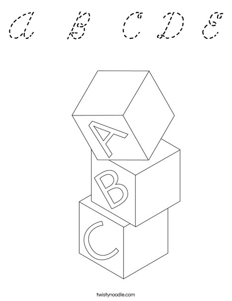 Blocks Coloring Page