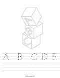 A  B  C D E Worksheet