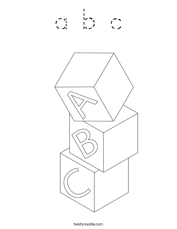 a b c Coloring Page