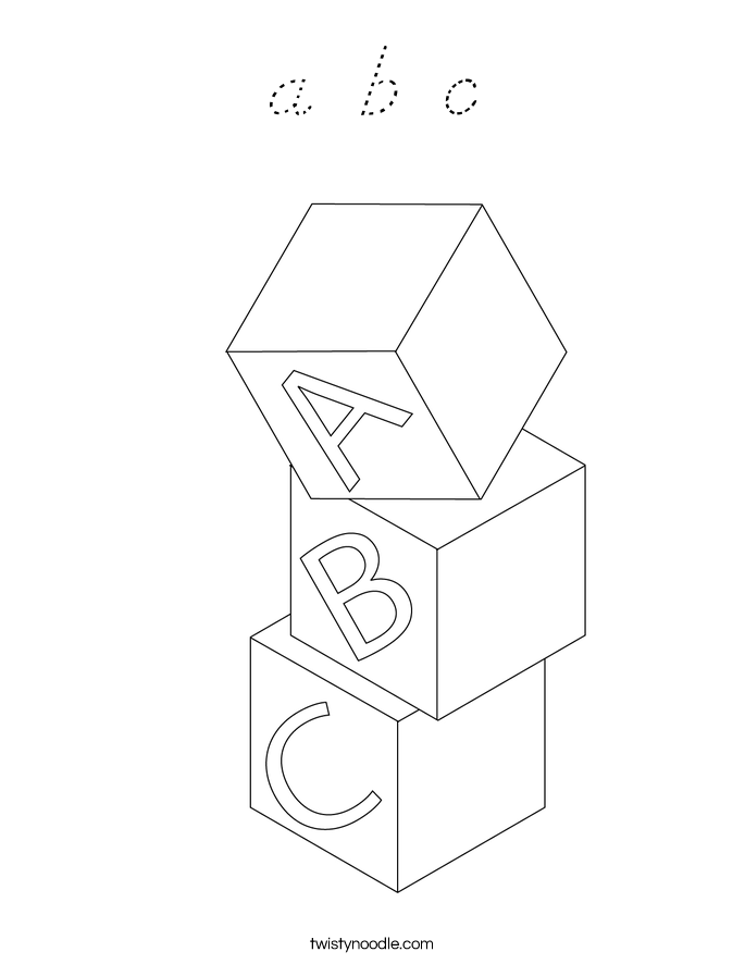 a b c Coloring Page