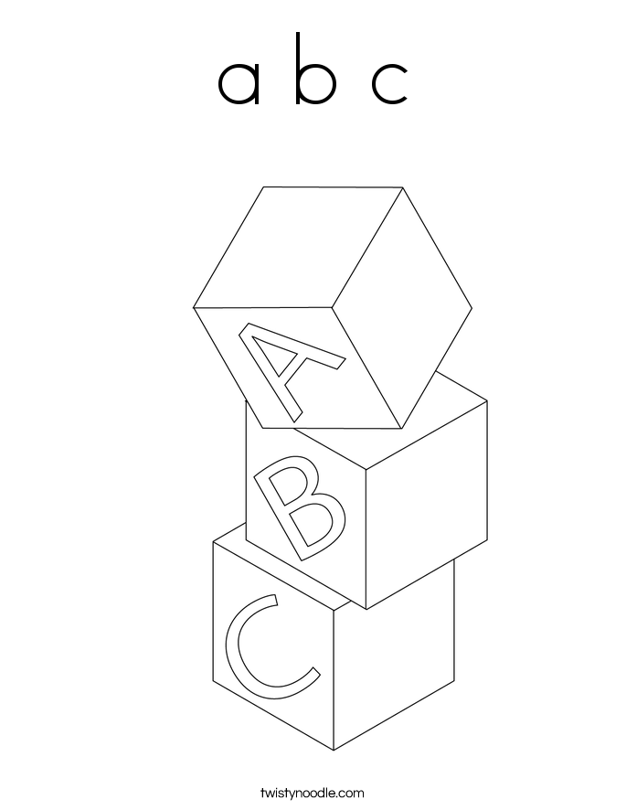 a b c Coloring Page