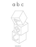 a b c Coloring Page