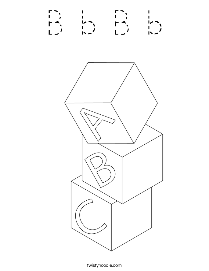 B b B b Coloring Page