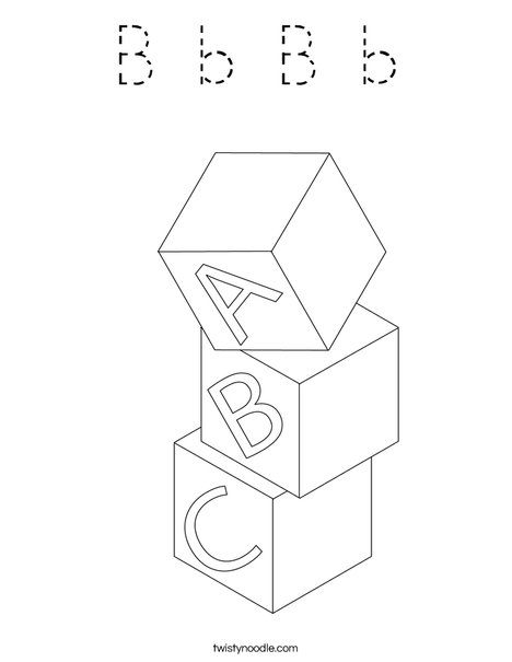 Blocks Coloring Page