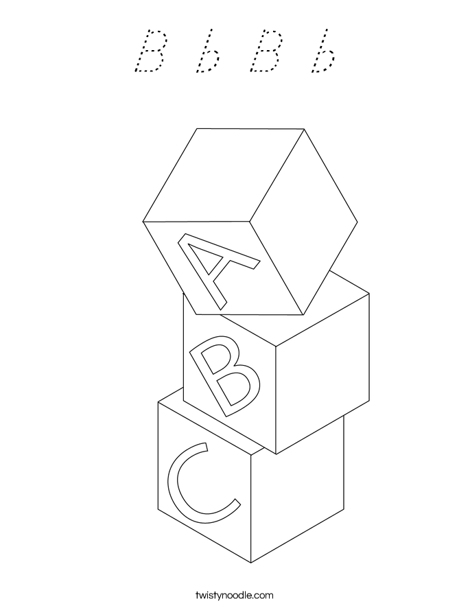 B b B b Coloring Page