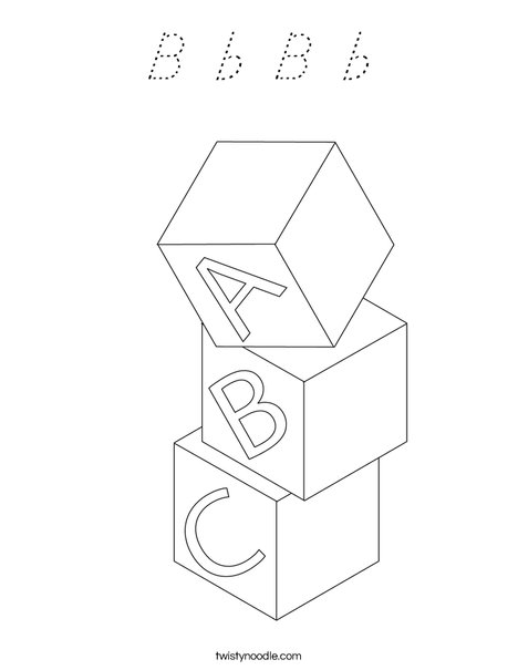 Blocks Coloring Page