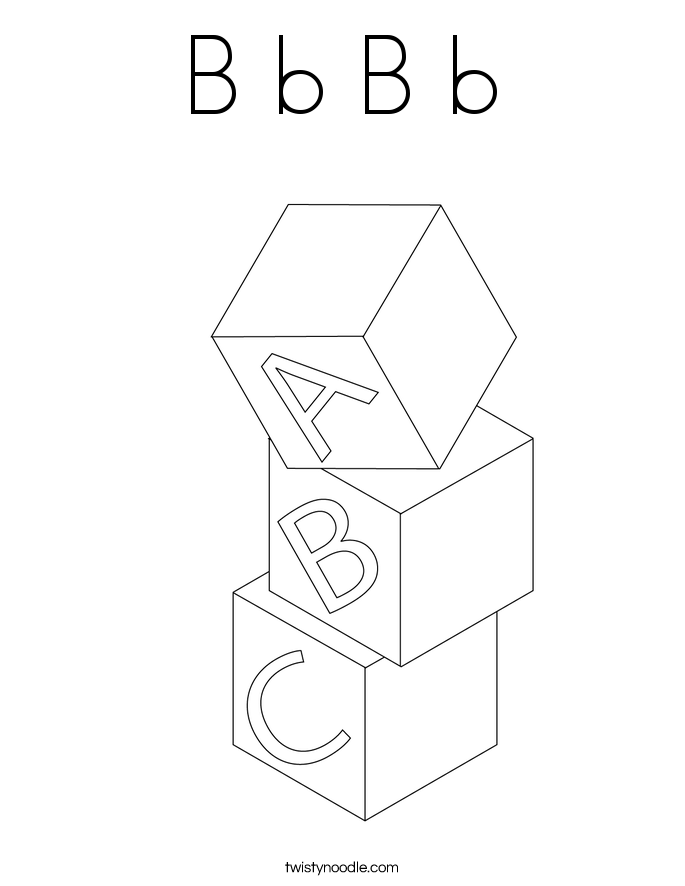 B b B b Coloring Page
