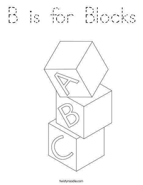 Blocks Coloring Page