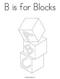 B is for Blocks Coloring Page