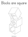 Blocks are squareColoring Page