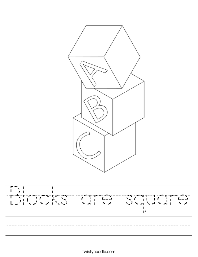 Blocks are square Worksheet