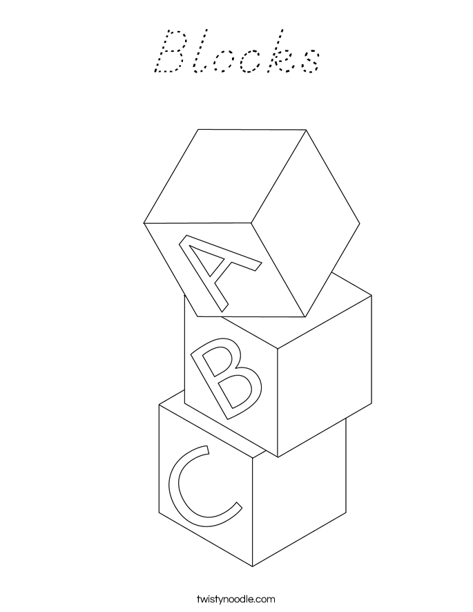 Blocks Coloring Page