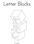 Letter Blocks Coloring Page