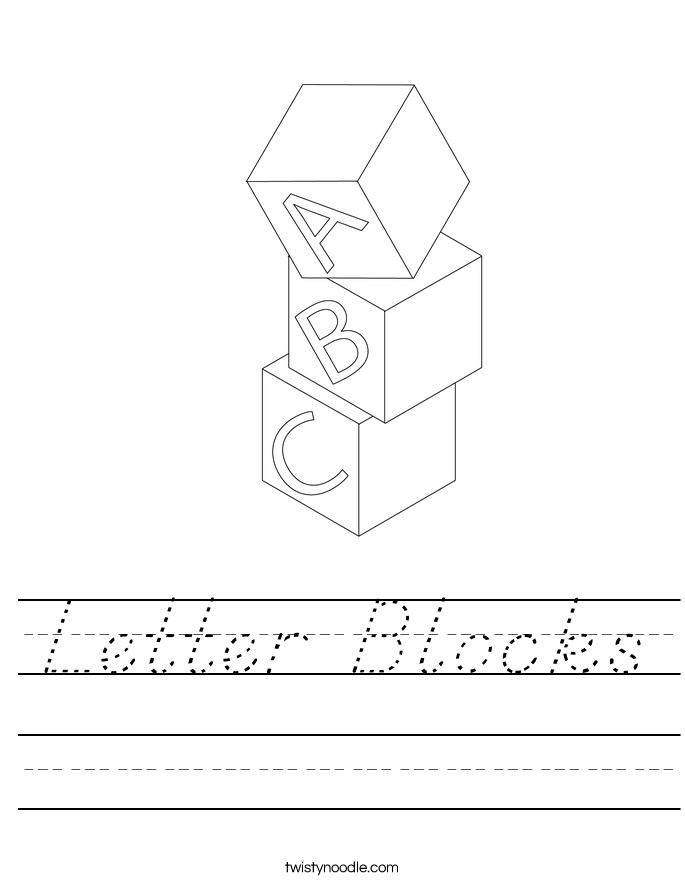 Letter Blocks Worksheet