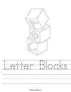 Letter Blocks Handwriting Sheet