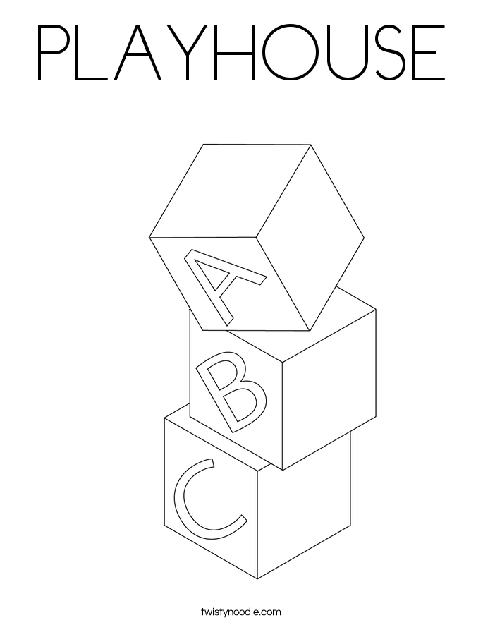 PLAYHOUSE Coloring Page