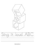 Sing it loud ABC Worksheet