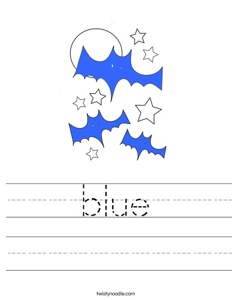 Blue Bats Worksheet