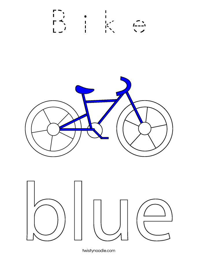 B i k e Coloring Page