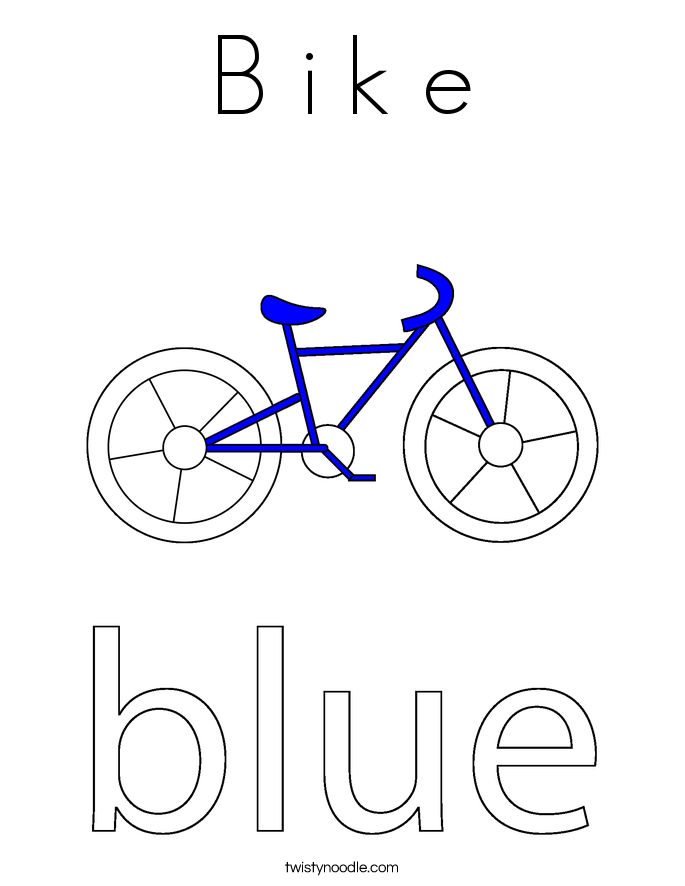 B i k e Coloring Page