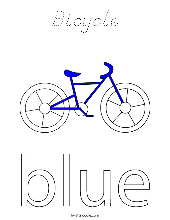 Bicycle Coloring Page