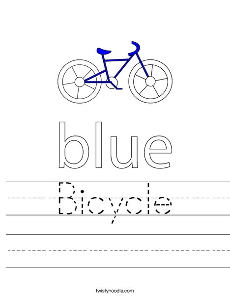 Blue Bike Worksheet
