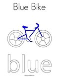 Blue BikeColoring Page