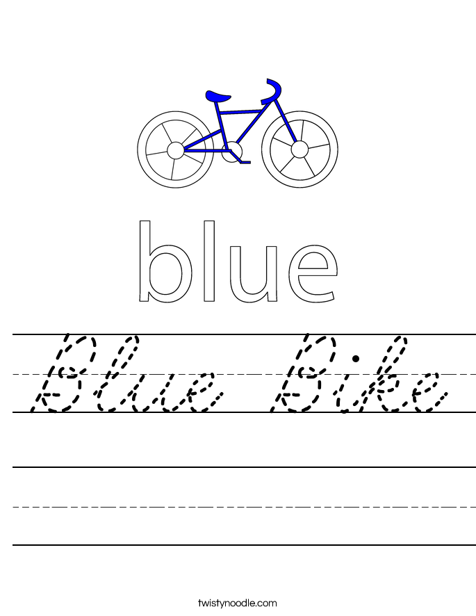 Blue Bike Worksheet