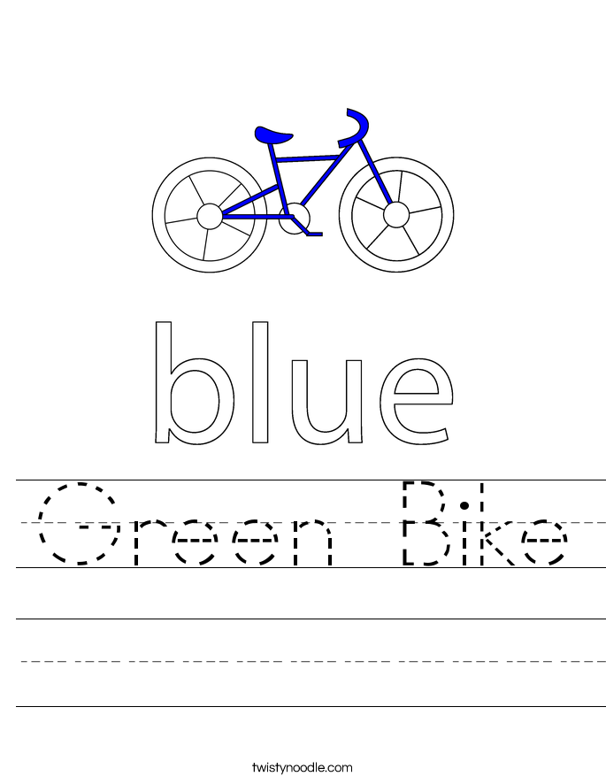 Green Bike Worksheet