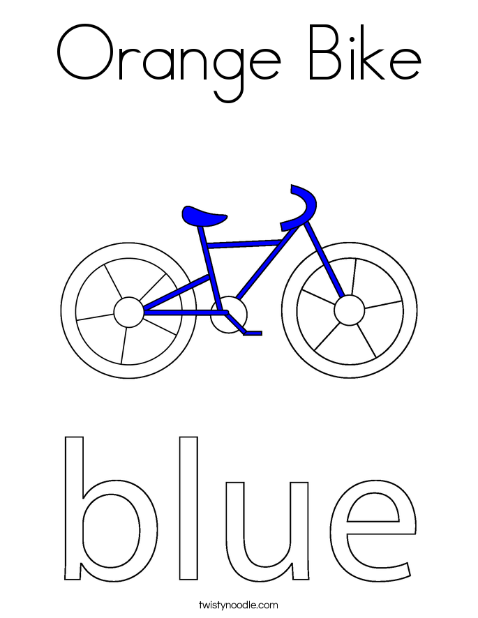 Orange Bike Coloring Page