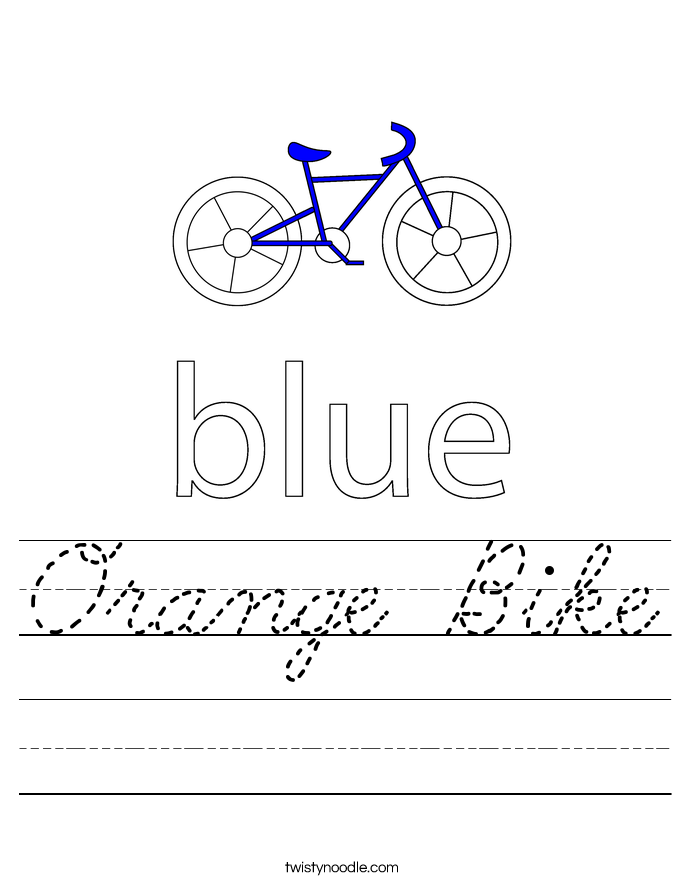 Orange Bike Worksheet