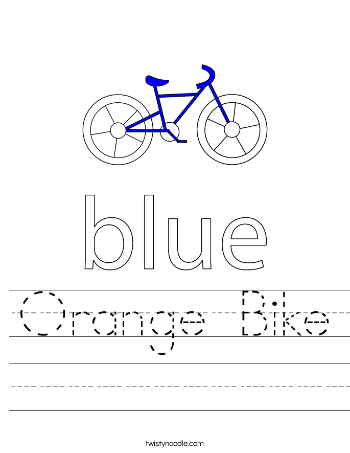Orange Bike Worksheet