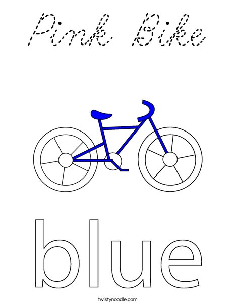 Blue Bike Coloring Page