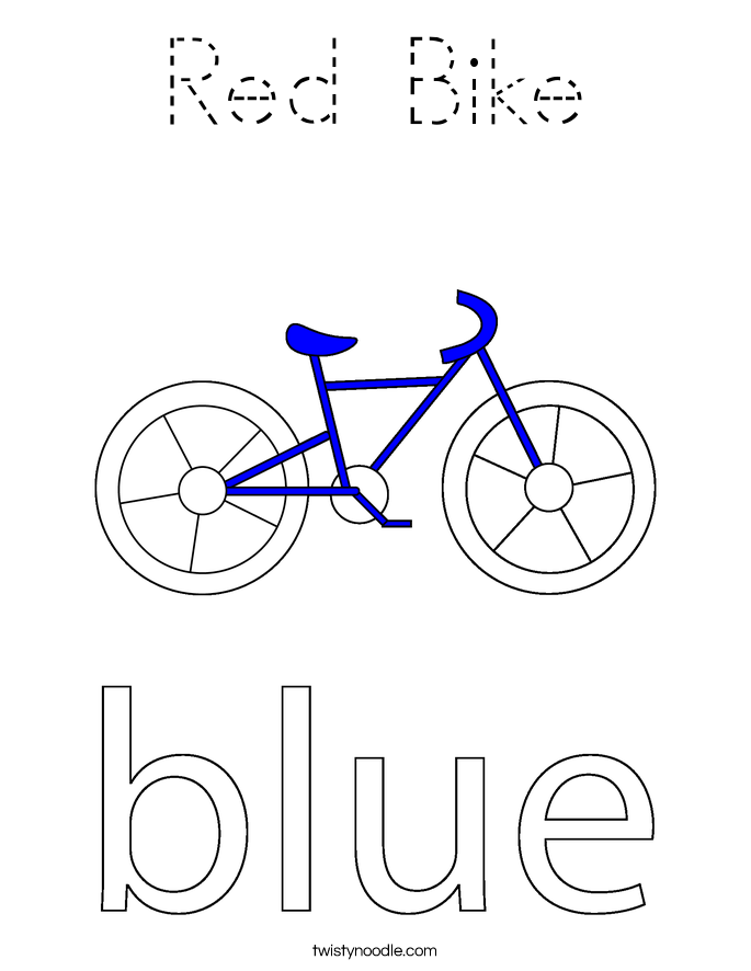 Red Bike Coloring Page