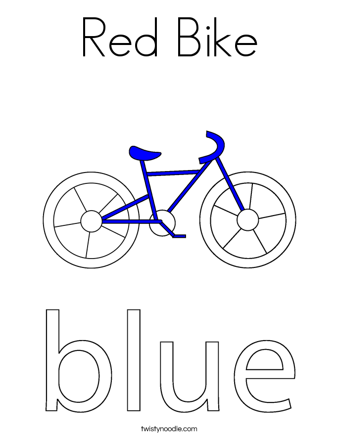 Red Bike Coloring Page