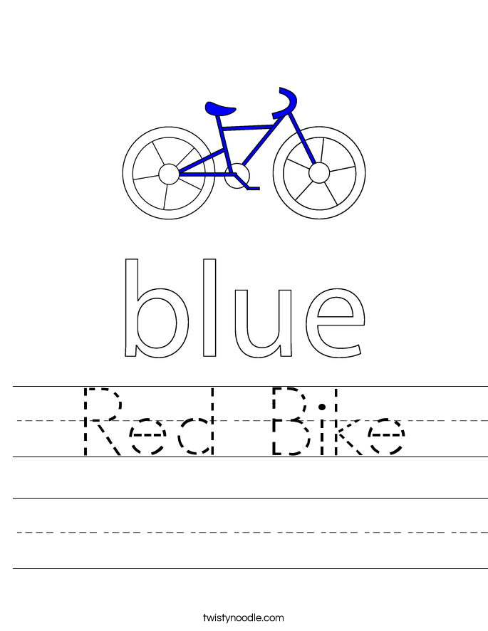 Red Bike Worksheet