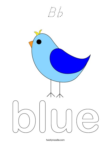 Blue Bird Coloring Page